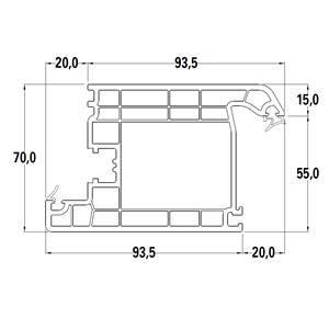 IN ALPHA 70 PUERTA CALLE (PVC)