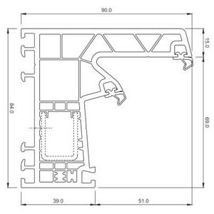 (COP) A-84 HOJA OCULTA PASSIVHAUS 1.0 (PVC)