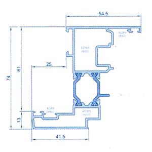 SERIE ABATIBLE RS-65 RPT CANAL 16 DE ALUFESAN