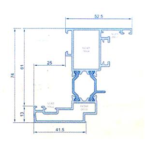 SERIE ABATIBLE RS-65 RPT CANAL EUR DE ALUFESAN