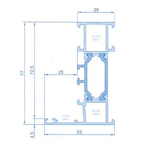 SERIE ABATIBLE RS-77 CANAL EUR RPT DE ALUFESAN